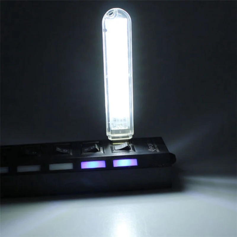 Mini Portable USB Night LED Lamp 8 LEDs Super Bright Night Book Lights x Reading Light For USB Power Bank PC Laptop Notebook