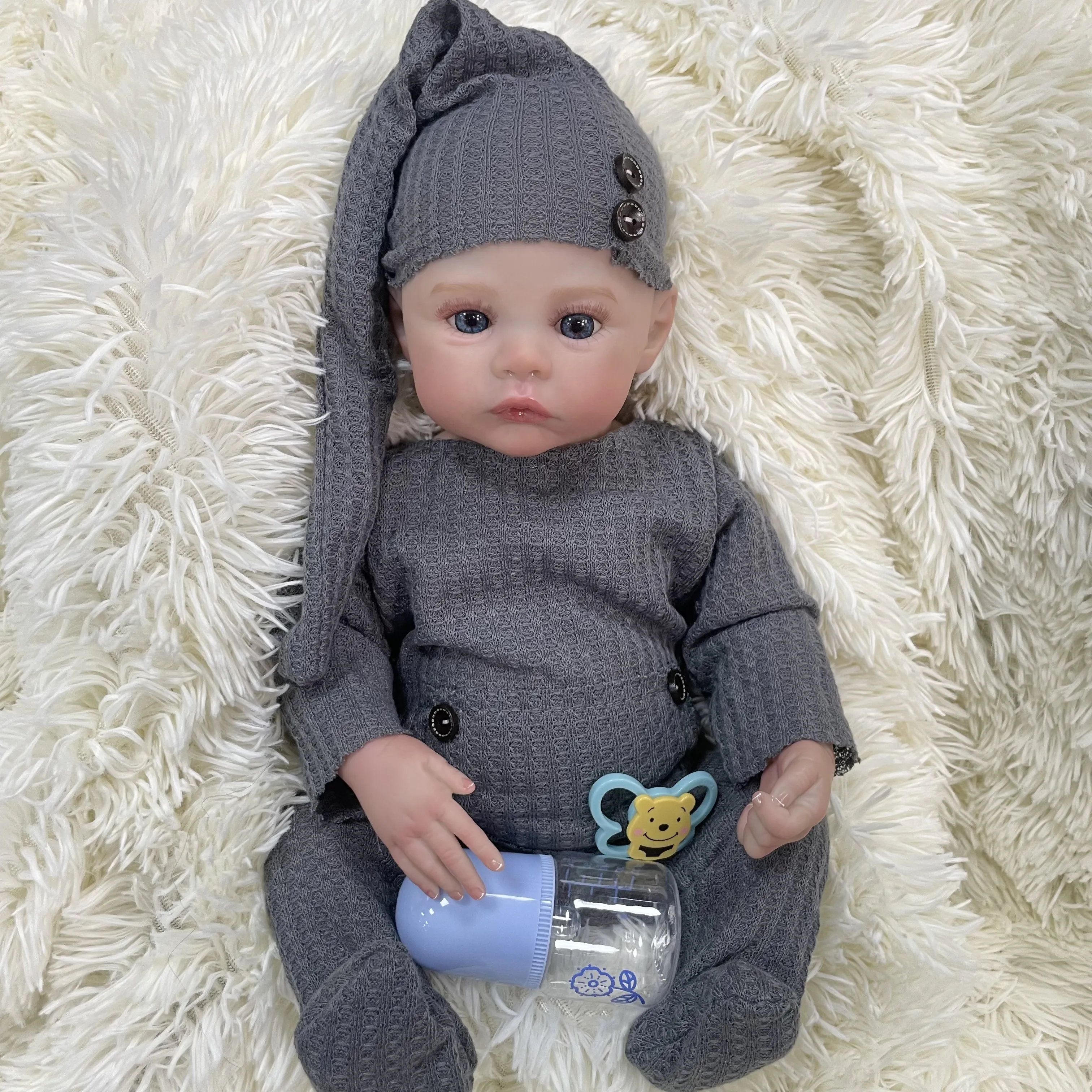 Cokela Cute Soft Babies Dolls Reborn Factory Super Cheap Mini 19inch Advanced Painted Skin Doll Cute Baby Full Body Silicone