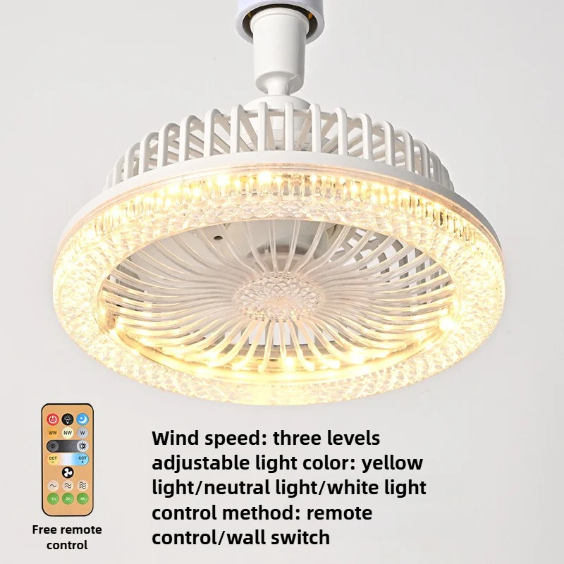Smart Remote Control Ceiling Fan with LED Lighting Ceiling Fan with Lights Remote Control E27 Converter Base for Living Room - Image 6