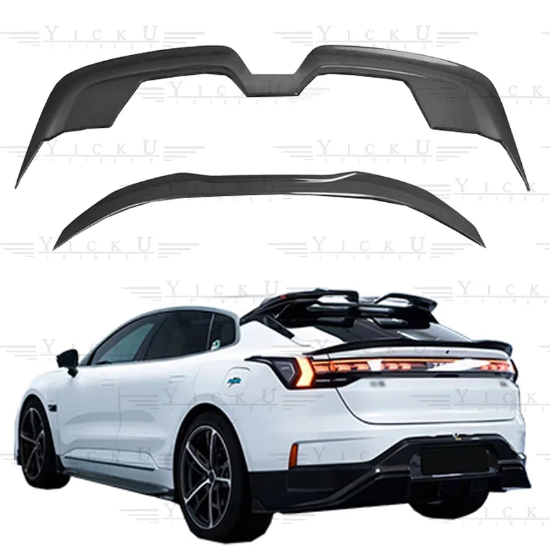 High quality suitable for ZEEKR 001 modified robot model carbon fiber front lip spoiler top wing fiberglass rear wing