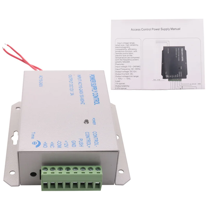 ABFN-K80 DC12V 3A نظام التحكم في الوصول الجديد مفتاح إمداد الطاقة AC110V-240V لأقفال الأبواب نظام الاتصال الداخلي عبر الفيديو
