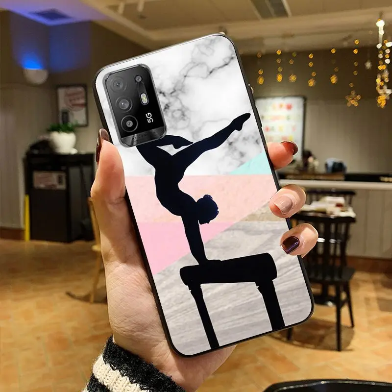 Love Gymnastics silhouette sports Phone cover For OPPO A74 A78 A94 A98 A54 A72 5G A57 A96 A53S 4G A9 A73 A53 2020 Cases coque