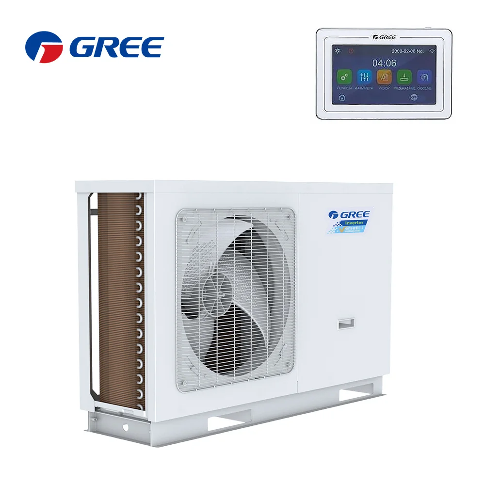 GREE Wholesale Monobloc Type R32 Air to Water Heat Pump Stainless Steel Housing 8kw 10kw 11kw 12kw 14kw 16kw for Hotels WIFI