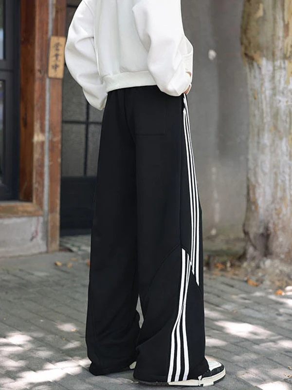 

American Sle Casual Pants Men's Autumn Trendy Brand Wide Leg Leisure Trousers Spor Straight Leg Long Pants Intersecting S...