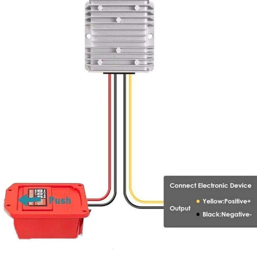 DC 18V To DC 12V Adapter For Milwaukee 18V Battery 240W Voltage Regulator Step Down DIY Converter Buck Boost for DIY RC Car Toys