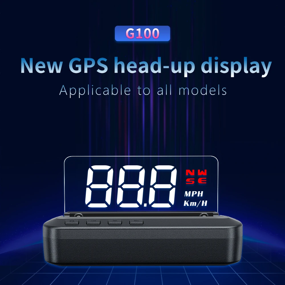 

G100 Car HUD GPS Head-Up Display Car Electronics HUD Projector 3 Inch Display Digital Car Speedometer Accessories For All Cars