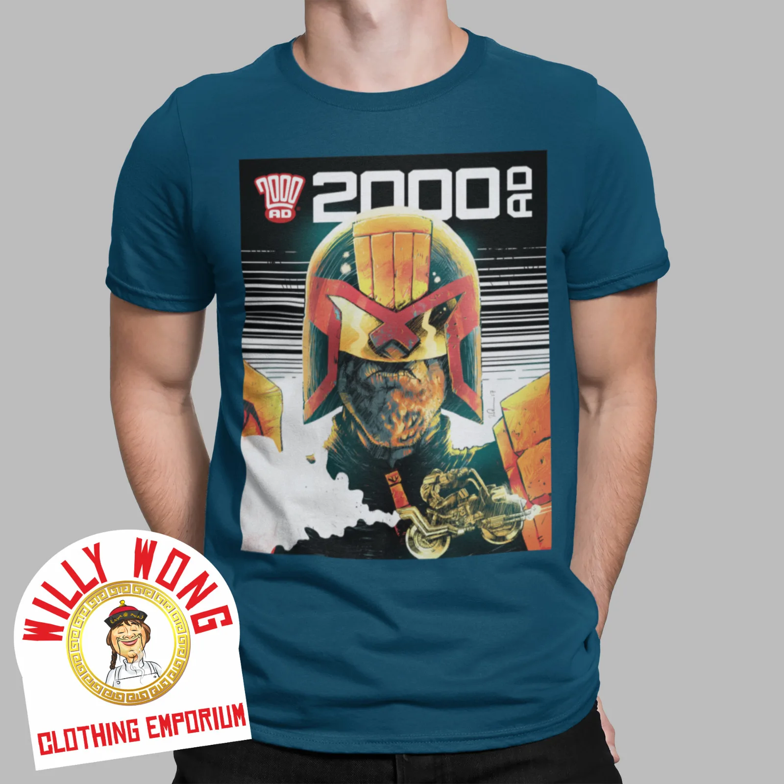 JUDGE DREDD T-SHIRT CARTOON COMIC MOVIE RETRO CLASSIC VINTAGE 2000 AD GAMER UK