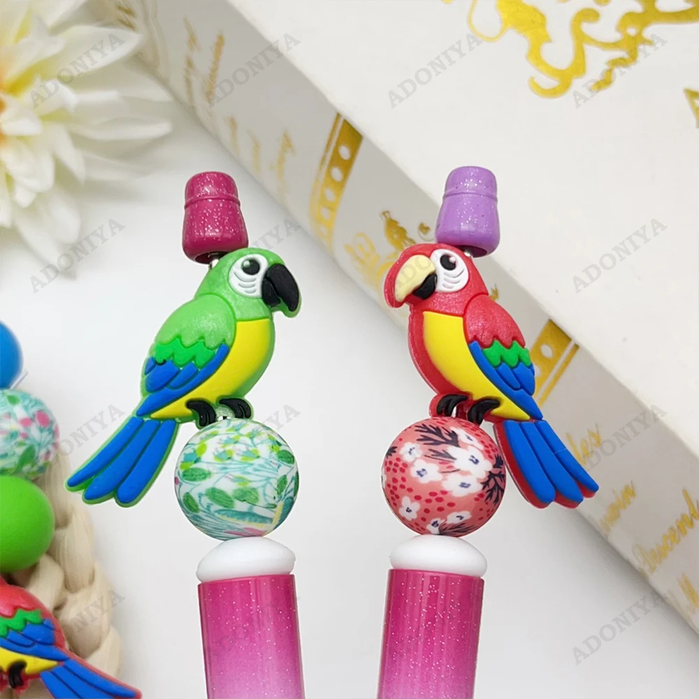 32/44-teiliges 3D Papageien-Serie Silikonperlen-Set für DIY Perlenketten, Armbänder, Stiftdekorationen, Schmuckanhänger usw. Feiertags-Geburtstagsgeschenk – Detail 3