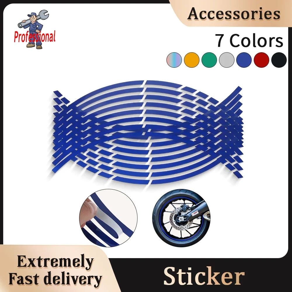 

For Suzuki V-Strom 250 SX Vstrom 1000 1050 XT DL 650 Reflective Motorcycle Wheel Hub Stickers Motocross Rim Decals Accessories