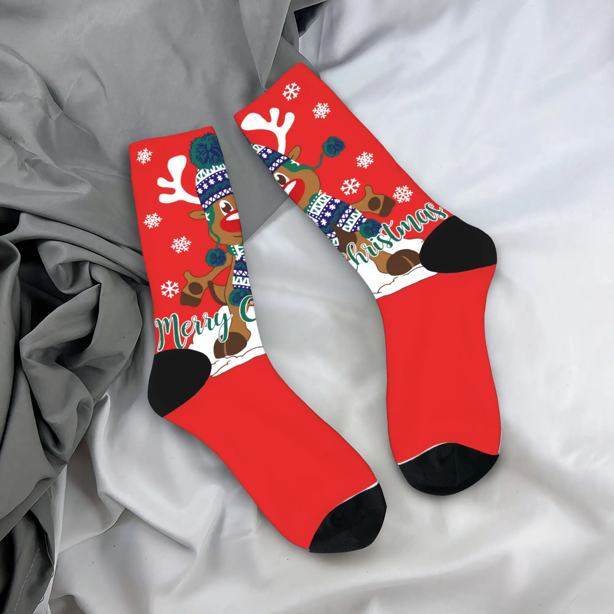 

Носки с Рождеством, осенние чулки, винтажные мужские удобные носки, нескользящие носки с графическим рисунком для скалолазания