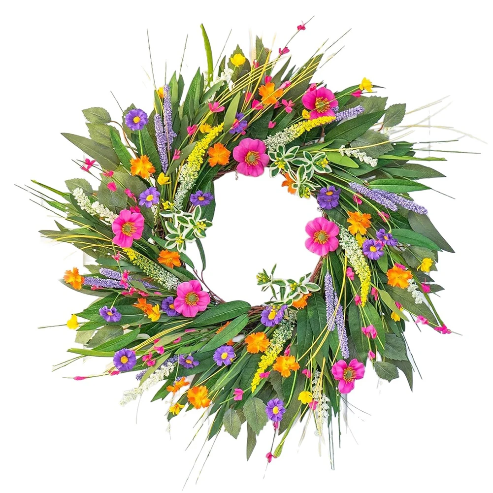 22in 22 Inch Wreath Festive Home Decor Hanging Decorative Piece Indoor Outdoor Use Natural Beauty For Front Door