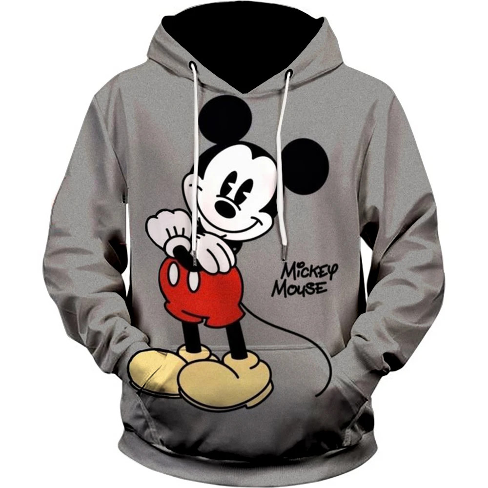 MINISO Disney New 3D Minnie Mickey Mouse Christmas Men Women Hoodies Casual Hip Hop Streetwear Sweatshirts Autumn Tops Coats