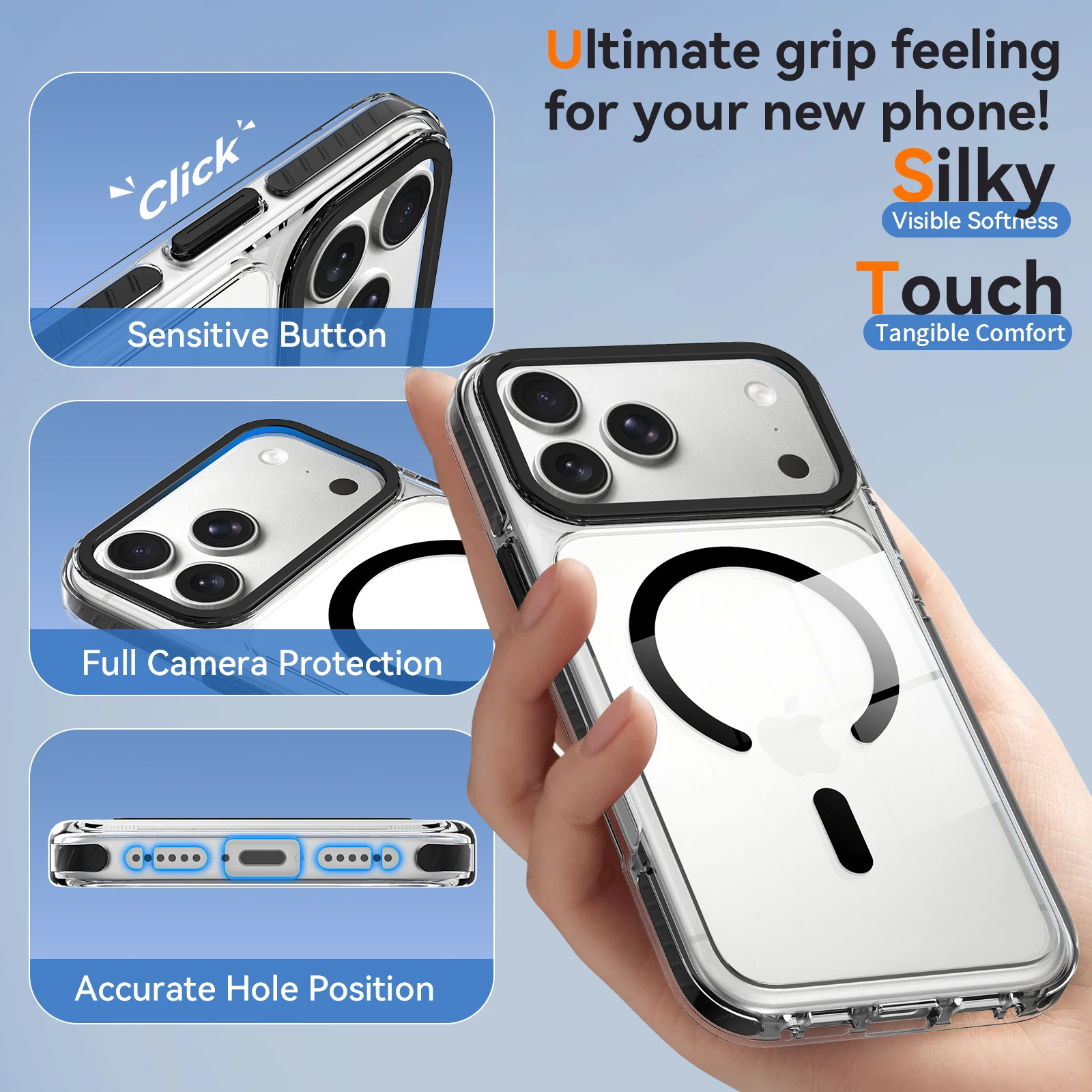 Für iPhone 18 Pro Max Hülle Magnetische Schutzhülle PC+TPU Schutz für iPhone 17 Pro Max 18 Pro 17 Pro Cover – Detail 1