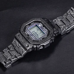 Metal Band Watchband Case Bezel for DW5600 Mod Kit Retro Style GW-M5610