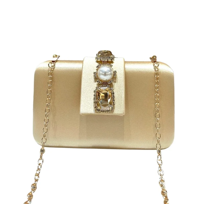 

Роскошная золотая сумочка с драгоценными камнями, сверкающий узор из кристаллов, женская вечерняя сумка, модный элегантный клатч, свадебная сумочка