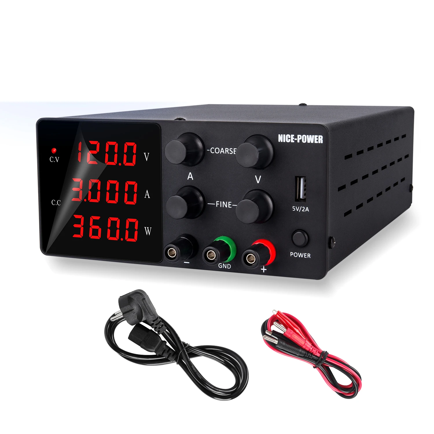 NICE-POWER SPS-W1203 120V 3A Digital Switching DC Power Supply Current Adjustable Transformer Laboratory Teaching Power Supply