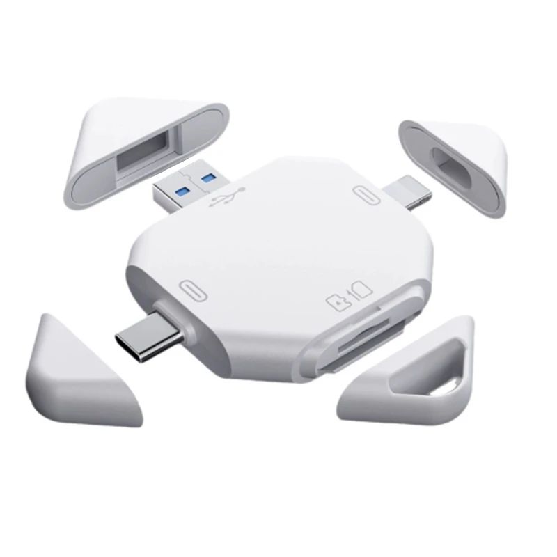 SD Card Reader for Computer/Camera,5-in-1 SD Card Reader Memory Card Reader SD Card Adapter for SD and TF Cards-ELEC