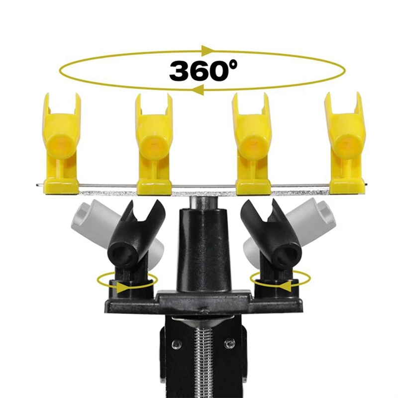 Airbrush Holder Kits Universal Clamp-On Hold Up 6 Paint Airbrush And 1 Regulator 360Degree Efficient Work