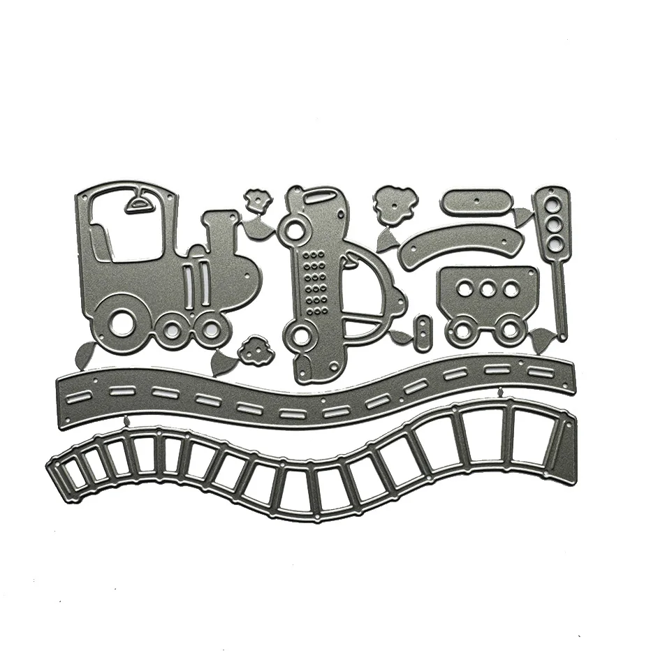 Train railway tracks signal Scrapbooking Cutting Dies Yiwu stock clearance DIY Paper gift Card Making metal craft Album