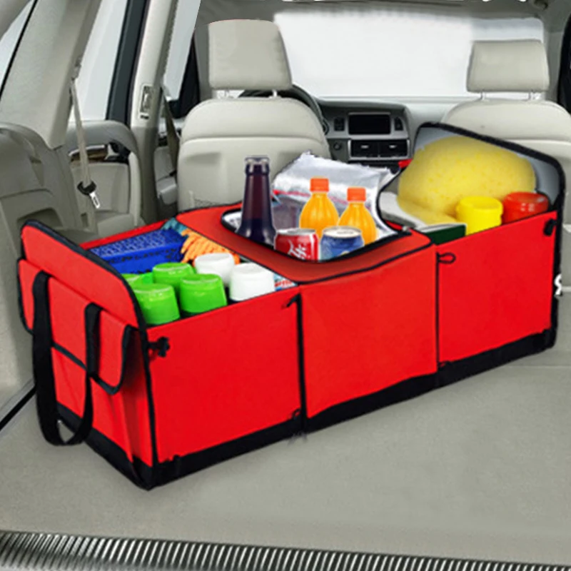 Car Storage Organizer Trunk Collapsible Toys Food Storage Truck Cargo Container Bags Box Black Car Stowing Tidying Universal New