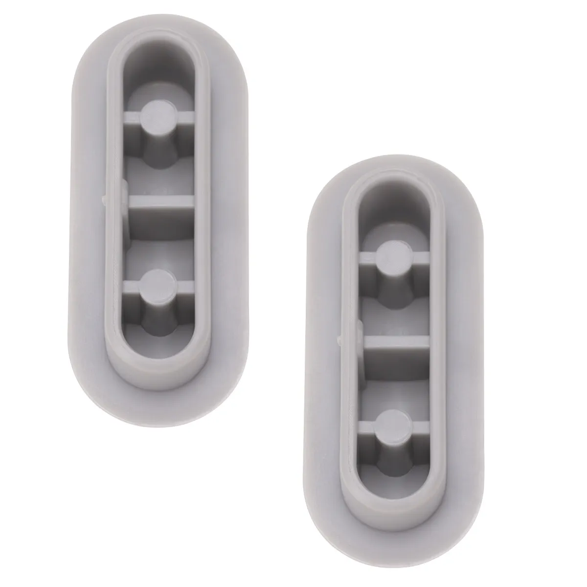 2Pcs Toilet Seat Bumper Grey Robust Plastic Seat Protector Shock Resistant Easy Mount Ideal for Bathroom Lifter Spacer Pad