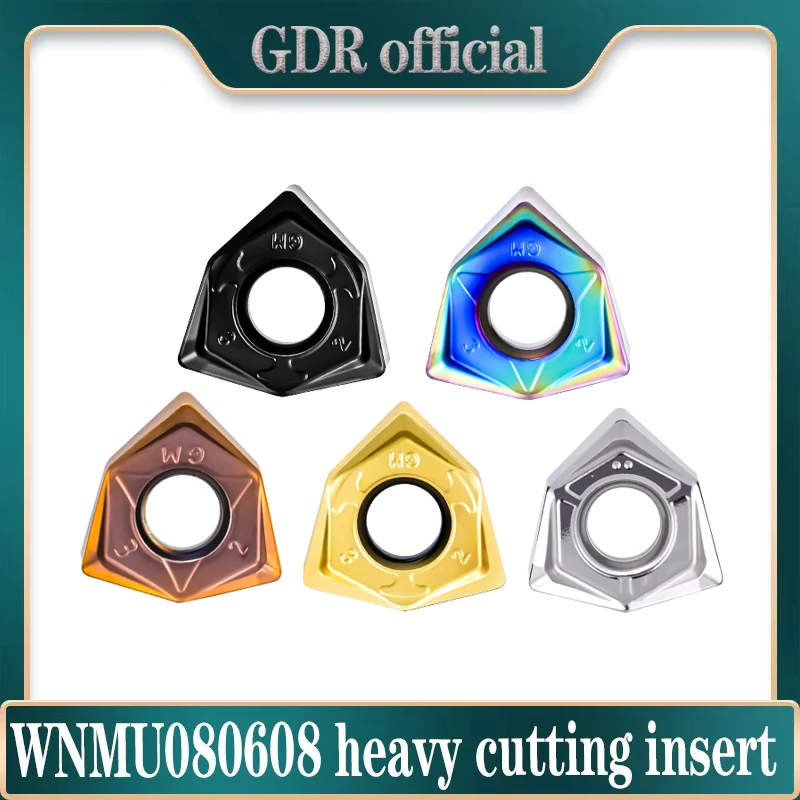 GDR WNMU WNMU0806 WNMU080608 double-sided hexagonal 90 degree right angle fast forward to MFWN900 face milling cutter insert