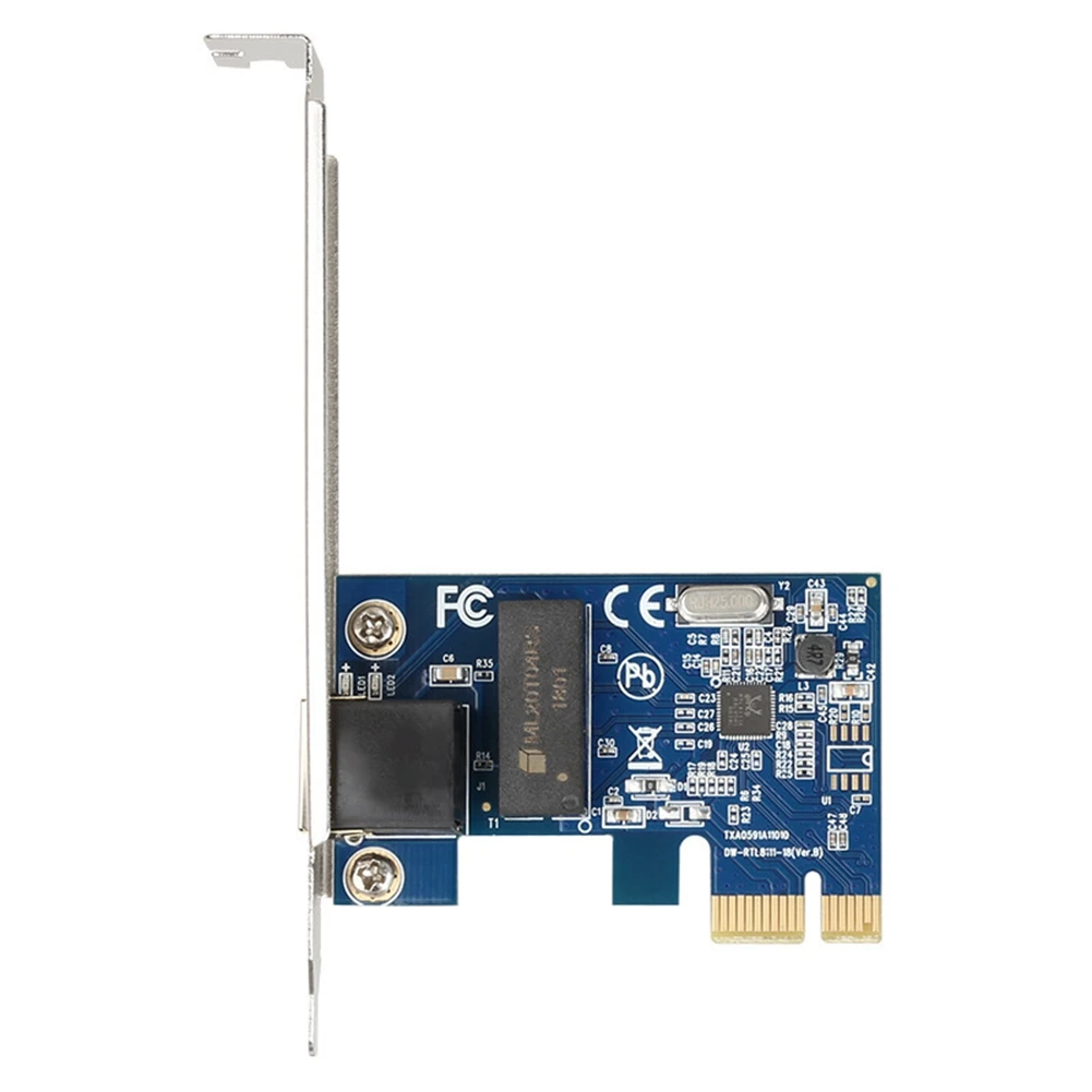 Tarjeta de red PCIe Gigabit Rtl8111E & F Chip 1000M, tarjeta de red de escritorio Pci-E para el hogar