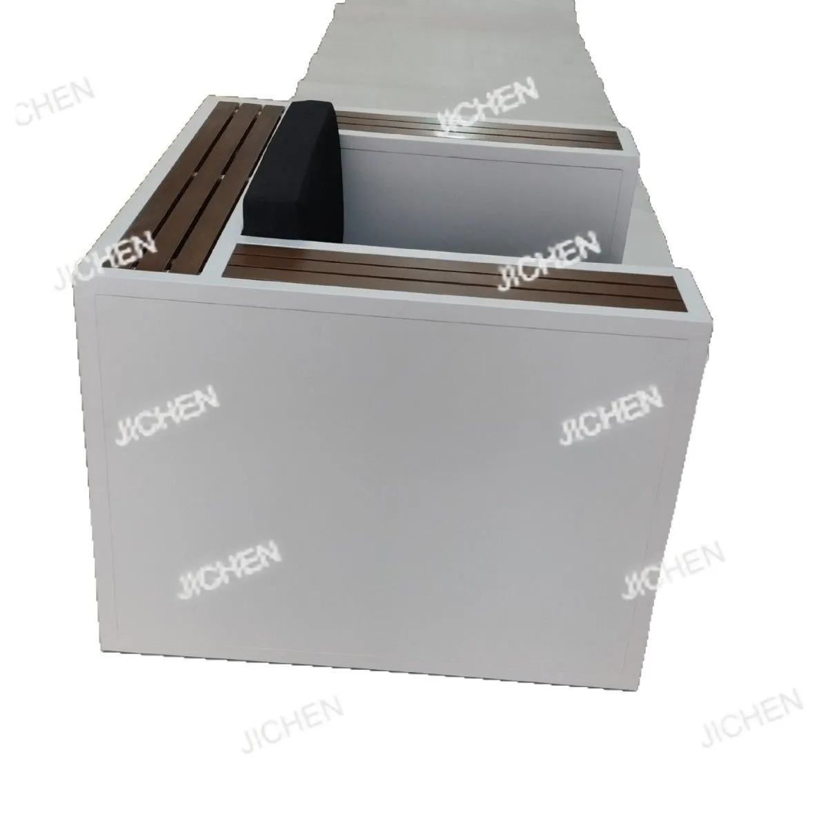 Modern simple outdoor plastic wood sofa villa courtyard garden dining set hotel aluminum alloy outdoor sofa