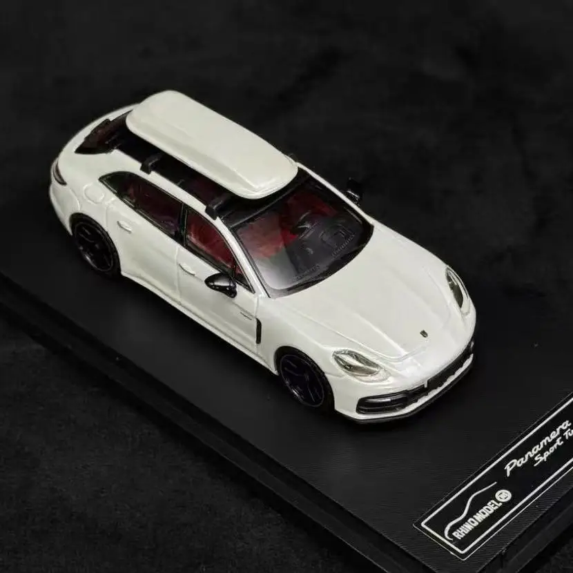 1:64 wit jachtpak reizen, gegoten legering automodel, tieners om mee te spelen, decoratie voor volwassenen, verjaardagscadeau voor kinderen.