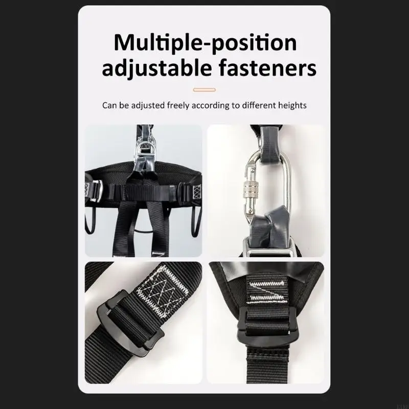 Professional Comfortable Alloy Steel Safety Harness Belt For Mountaineering Rock Climbing And Rapid Descent Operations K1KF