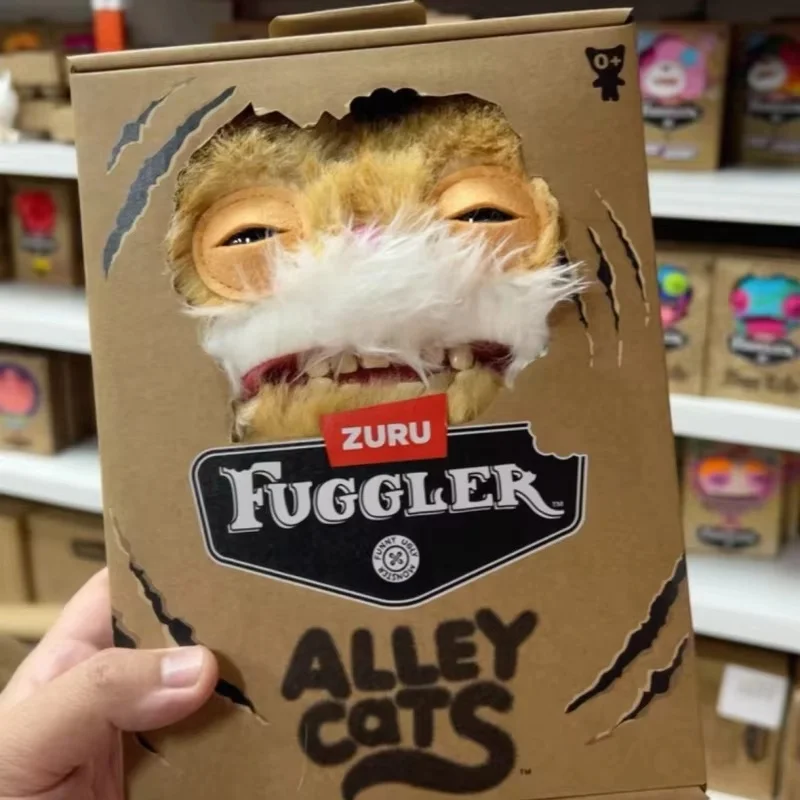 

Genuine Stock Fuggler Dark Lane Night Cat Series Ugly-Cute Quirky Monster Desktop Decoration Plush Toys Birthday Surprise Gift