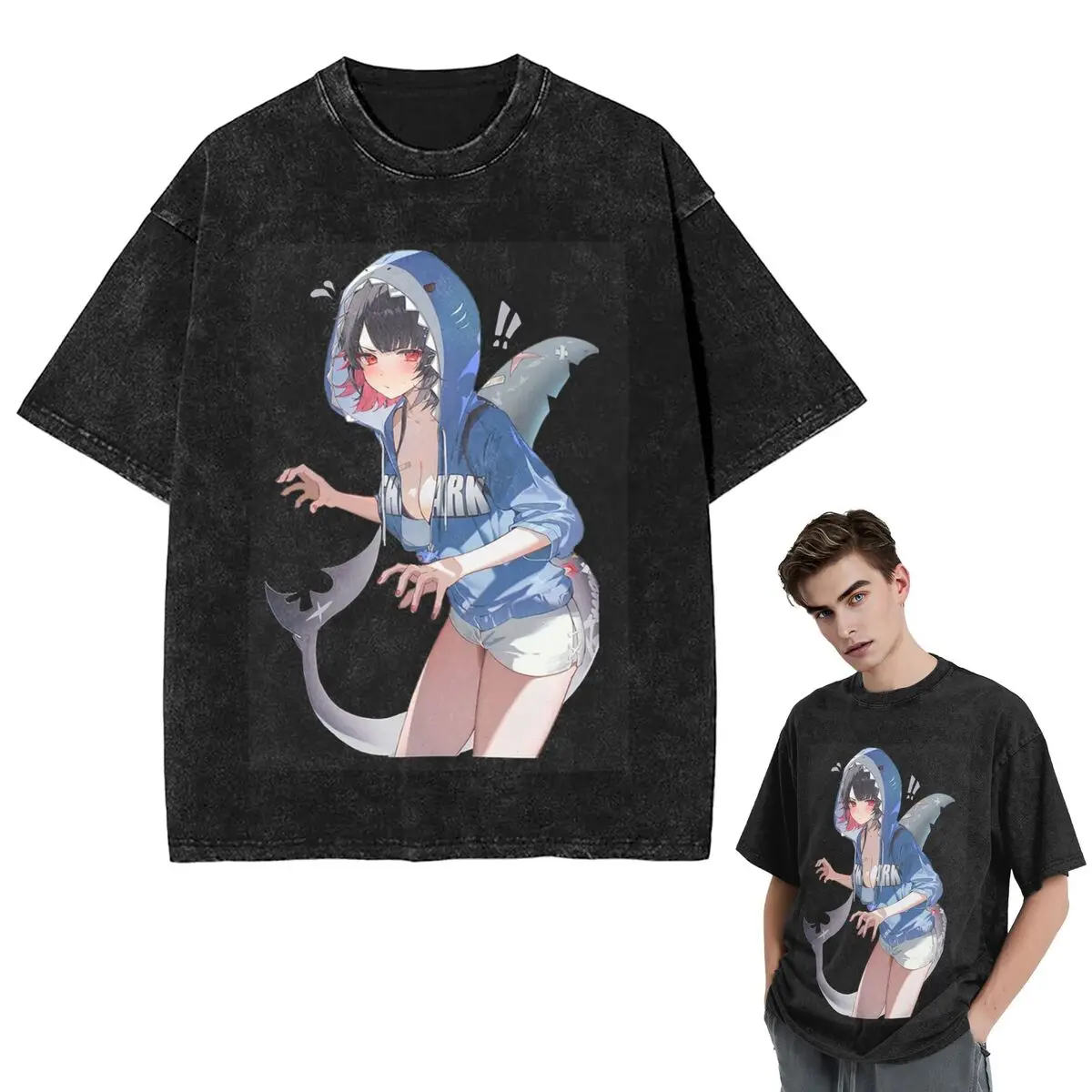 Streetwear T-Shirts Ellen Joe Zenless Zone Zero Washed T Shirt Short Sleeve Hip Hop T-Shirt Tops Tees for Men Women