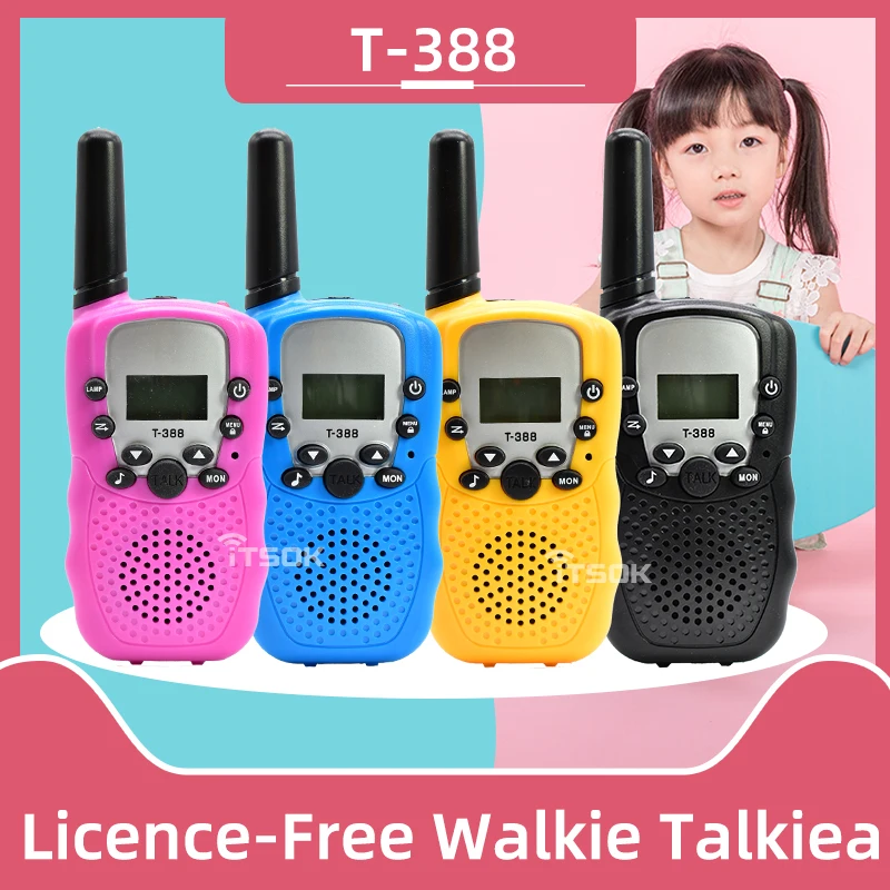 Radiotelefon dalekiego zasięgu Itsok T388 dla dzieci FRS 22-kanałowy, bezpłatna licencja, radiotelefon dwukierunkowy PMR 8-kanałowy komunikator