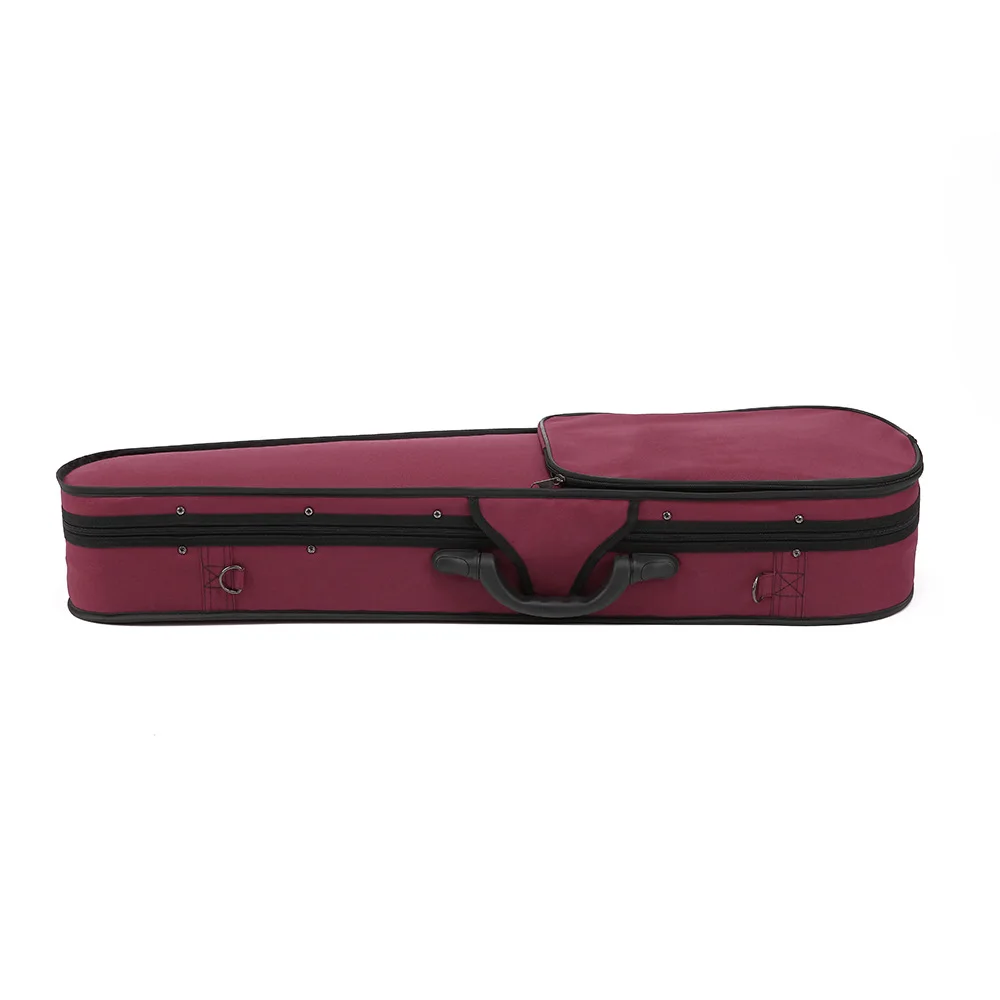 Export Hot-Selling Pressure-Resistant Lightweight Violin Triangle Case with Shoulder Strap Red Case