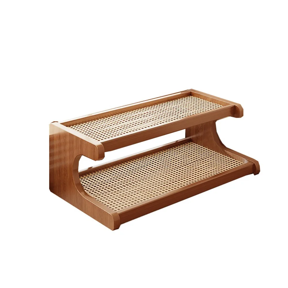 2/3 Tiers Desktop Storage Rack Space-saving Compact Desk Bookshelf Multi-functional Sturdy Simple Shoe Organizer Seasoning