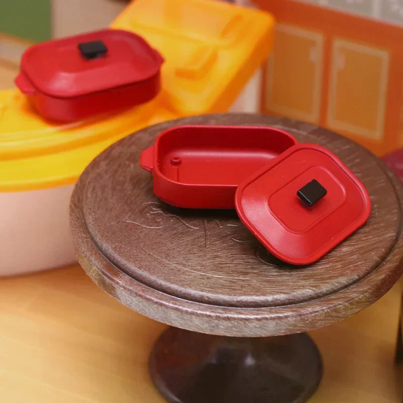 1개 1/12 인형집 미니어처 시뮬레이션 요리 냄비 모델 주방 가구 액세서리 인형집 장식 역할 놀이 장난감