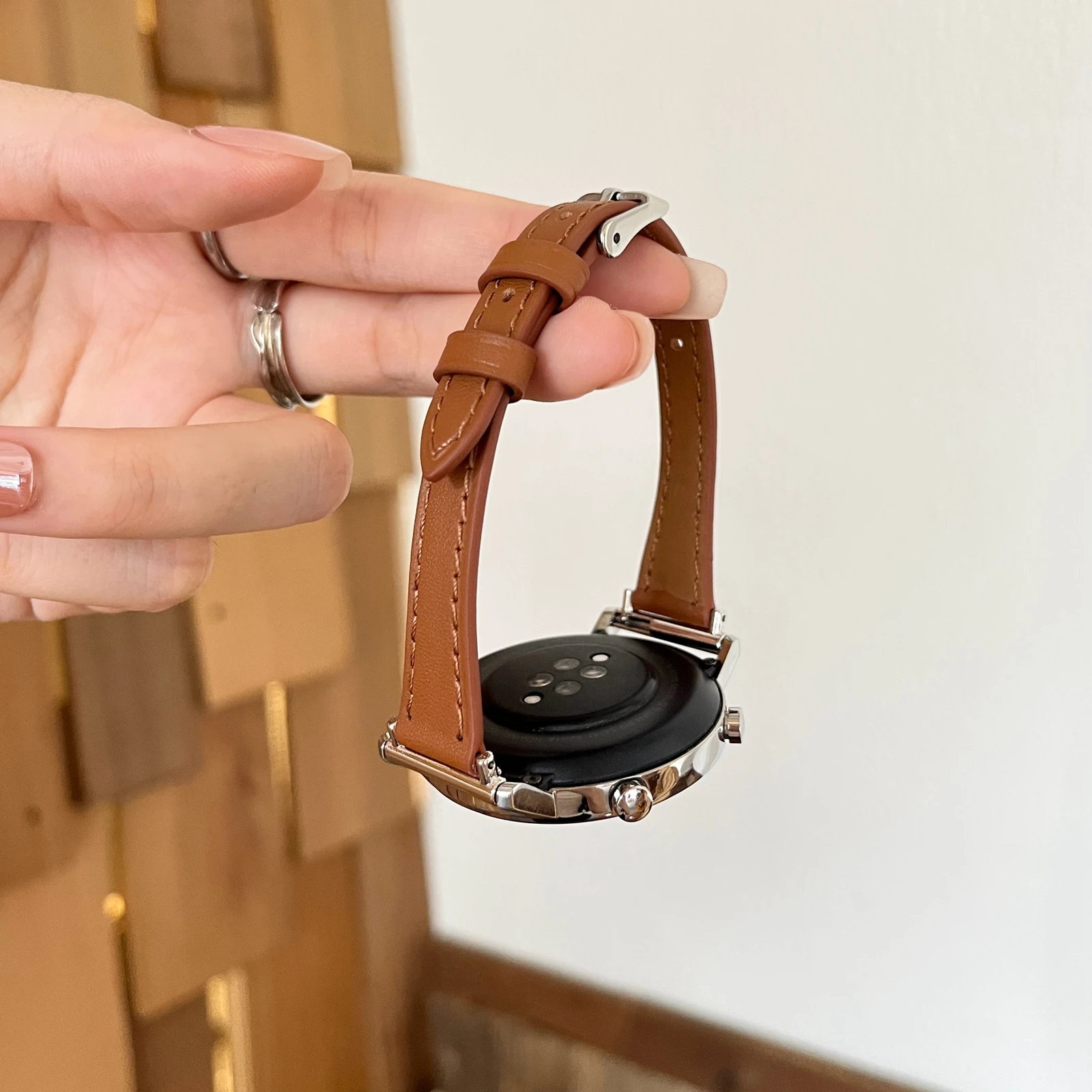 20mm 22mm 18mm サムスン Galaxy Watch 7 FE 5 Pro 4 6 classic 44mm 40mm用バンド レザーループブレスレット correa Galaxy Watch 7ストラップ