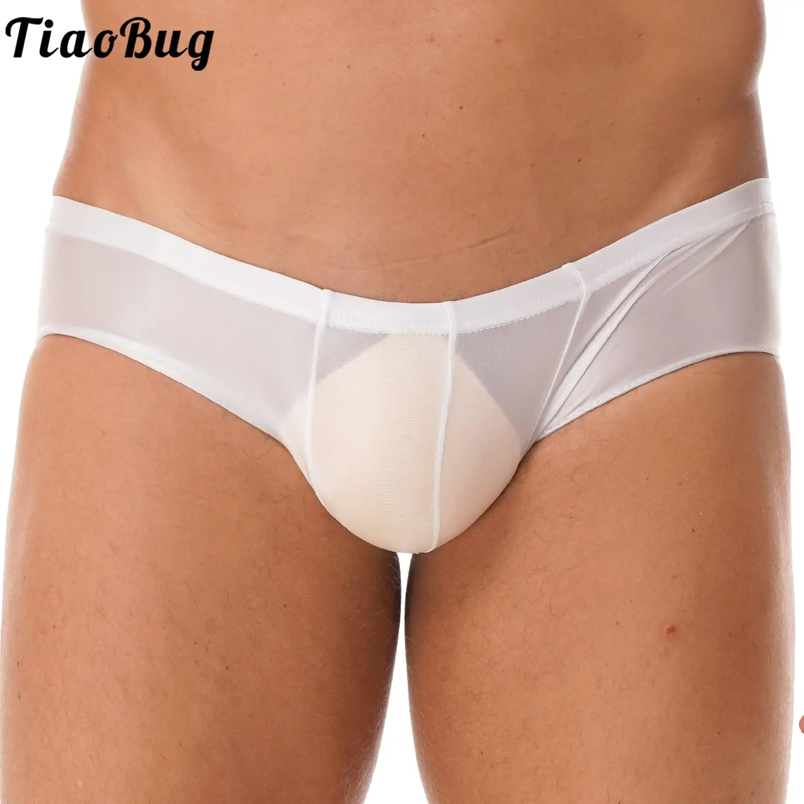 

Tiaobug Mens Solid Low Rise Swimming Briefs Elastic Waistband Solid Breathable Underpants Nightclub Underwears Sunbathing Wears