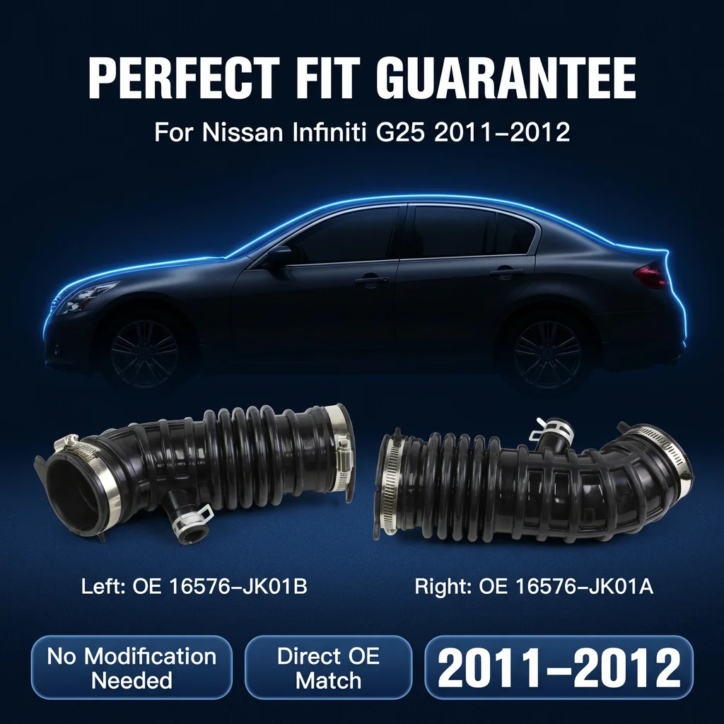 16576-JK01A 16576-JK01B Air Intake Hose Pipe Intake Hose Interface Pipe For Nissan Infiniti G25 2011-2012 Left/Right