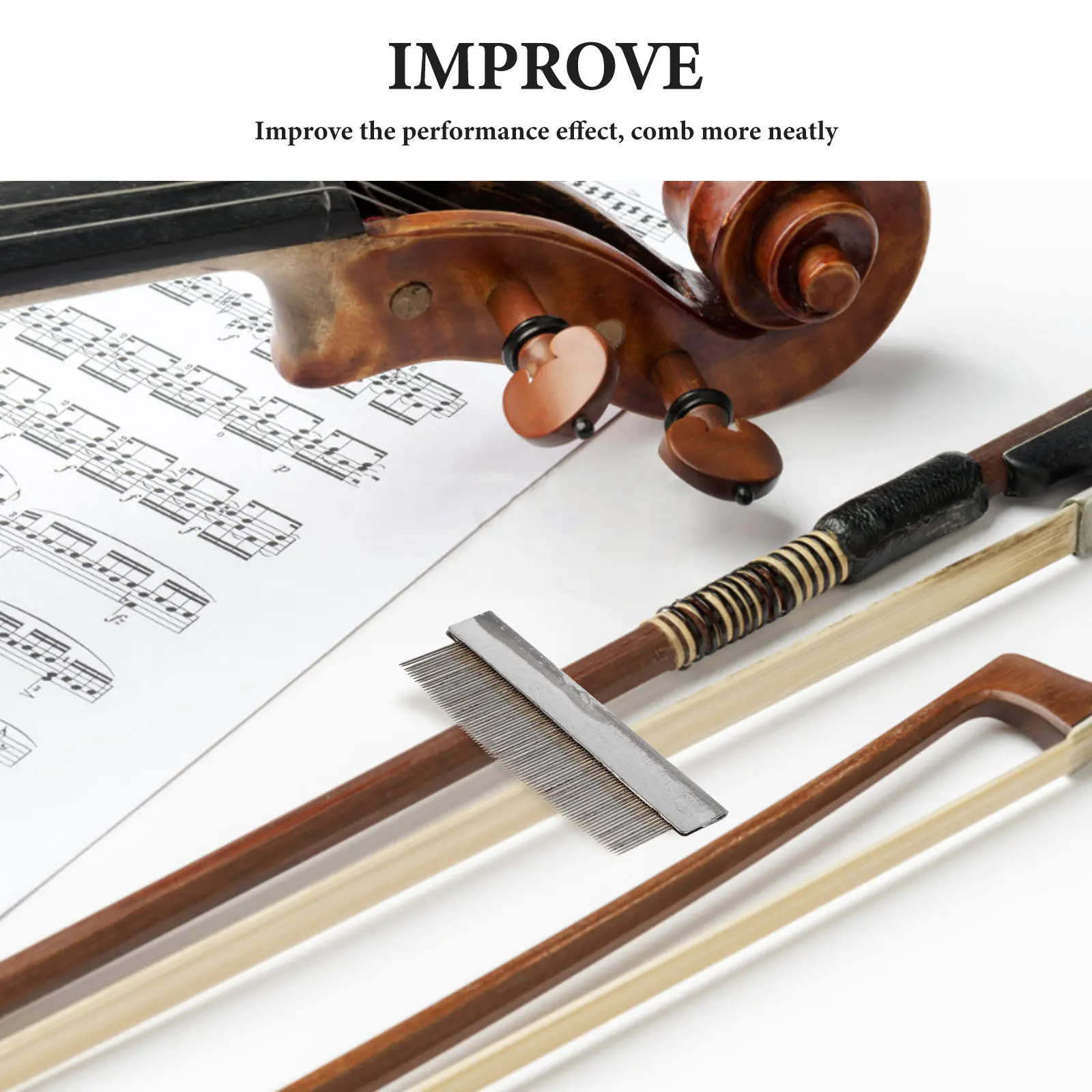 Violin Bow Grooming Comb Portable Small Comb for Violin Bow Hair Comb Violin Bow Hair Comb for Musical Instruments Maintenance