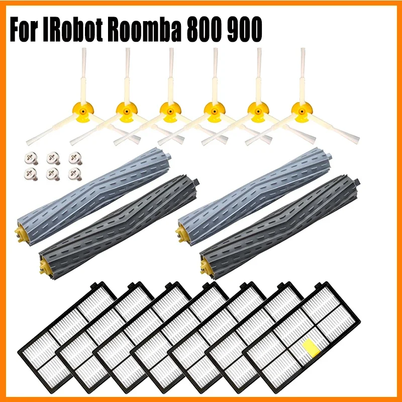 Sweeping Robot HEPA Filters Roll Brush Accessories For IRobot Roomba 880 860 870 871 980 990 Replacment Parts Spare Brushes Kit