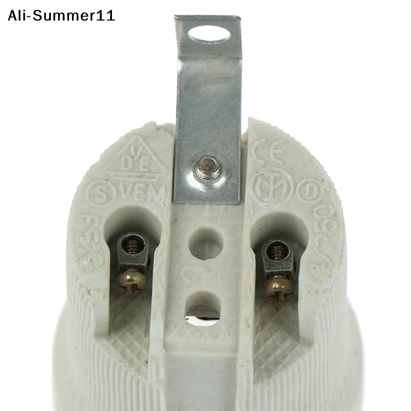 【11A】1Pc 2025 E27 Ceramic Light Bulb Screw Base High Temperature Resist Socket Light Bulb Holder Adapter Lamp Holder Convert