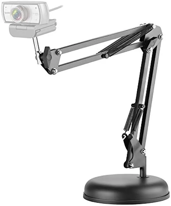 Boom Arm Stand with Base, Flexible Gooseneck, Compatible with Logitech Webcam C922 C920e C920 C270 C925 C930e C922 C920x