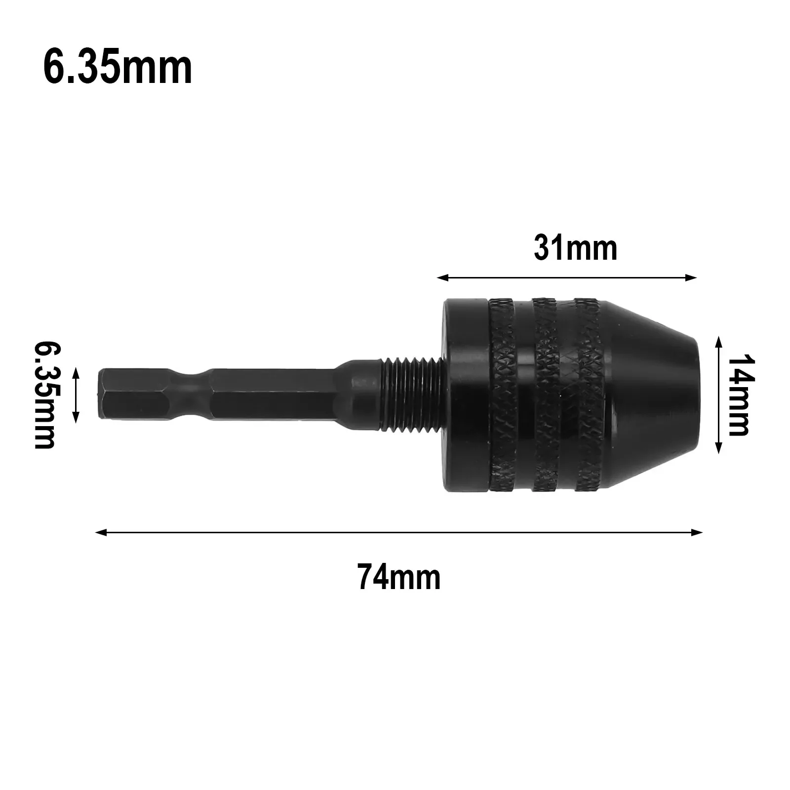 

Keyless Chuck Conversion Drill Bit Hex Shank Adapter Drill Bit Conversion Drill Bit Finger Tightens Hex Shank Adapter