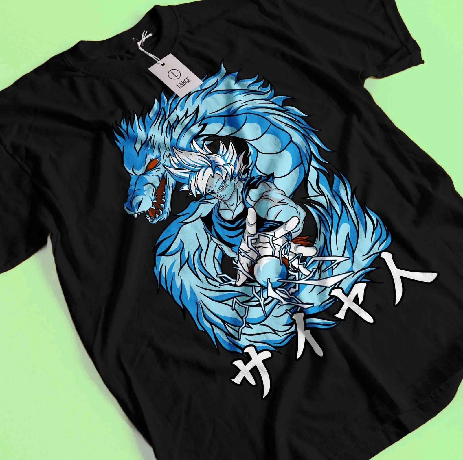 

2026 Bandai Summer Dragon Ball Anime Son Goku (Ultra Instinct) Printed Loose Short-sleeved Pure Cotton Children's T-shirt Unisex