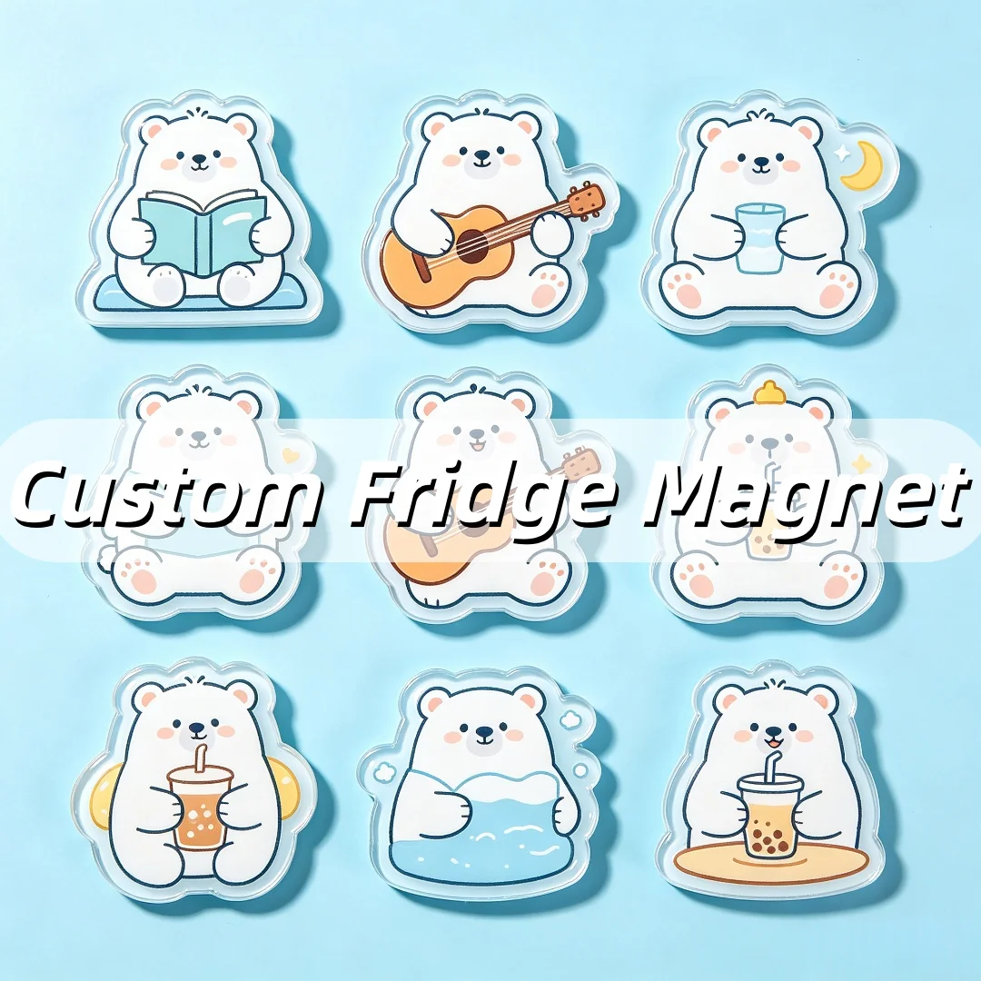 Personalized Custom Acrylic Fridge Magnets Design Cute Animal Refrigerator Magnet for Refrigerator Decoration