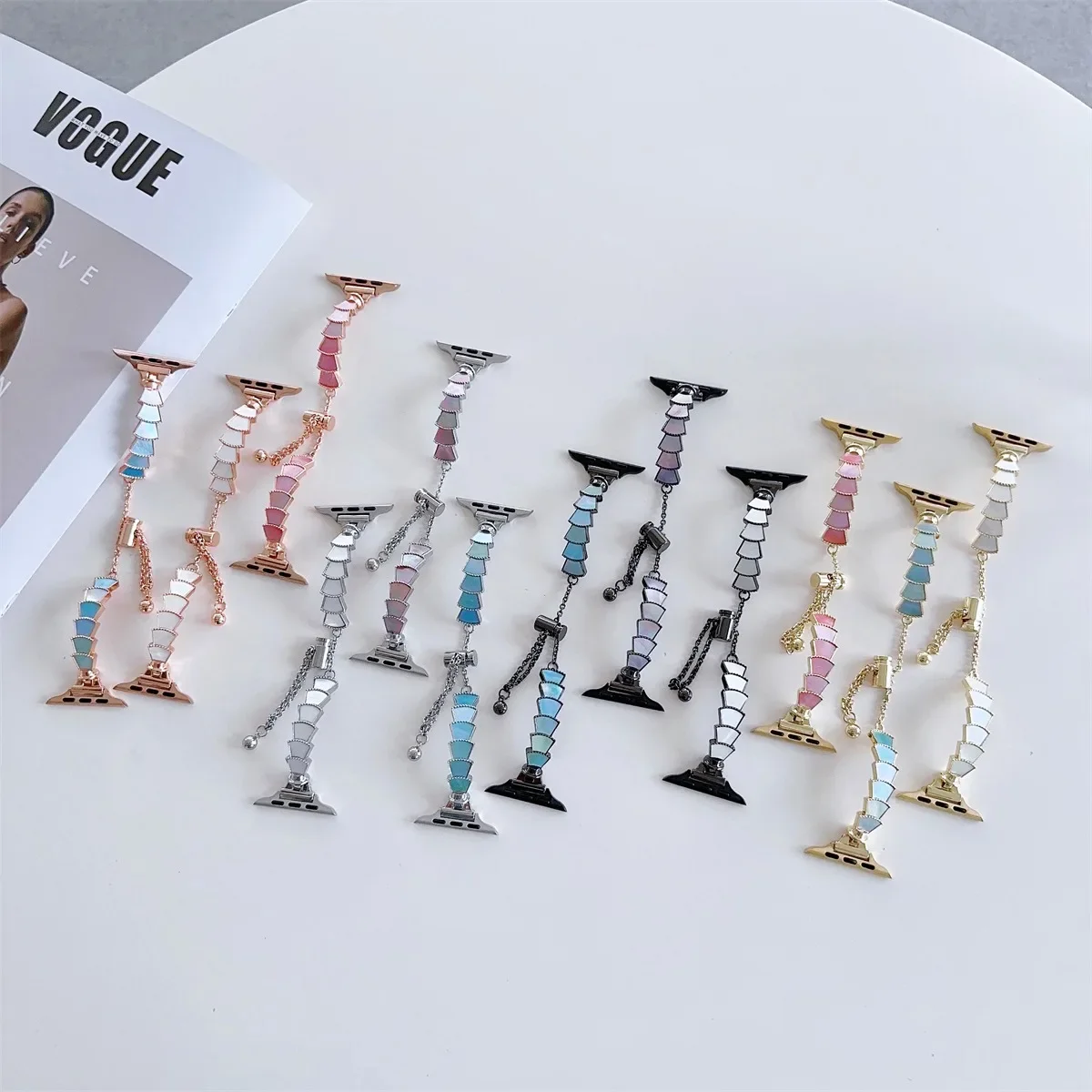 Uhrenarmband für Iwatch 42/44/45/46/49 mm 38/40/41 mm Metall-Mode-Uhrenarmband für Uhrenserie Ultra2 Serie 10/9/8/7/6/5/4/3/2/1_voghion.com