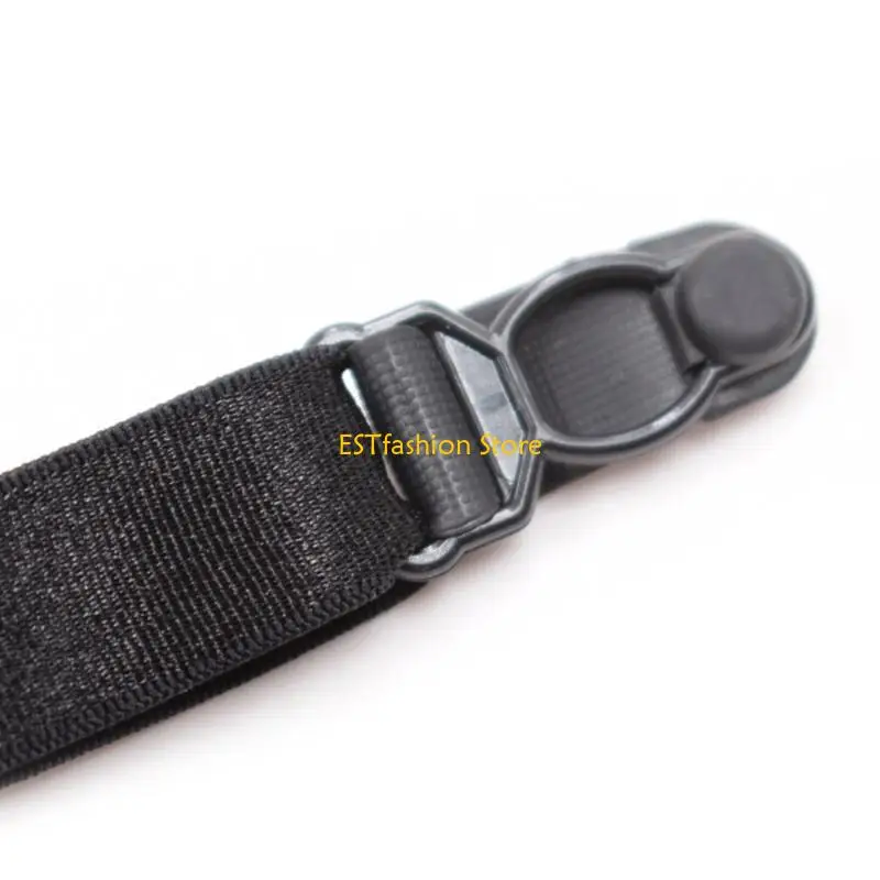 y5gc 2pcs/مجموعة قميص رجالي يبقى حمالات الساق المرنة المشابك قفل بلاستيكي غير انزلاق #4