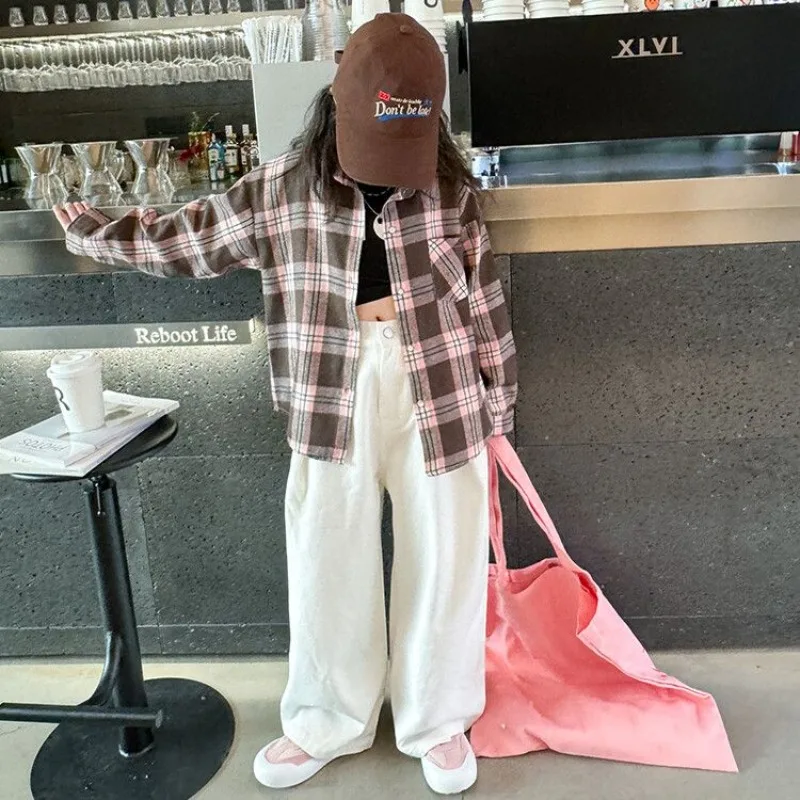 

Осень-зима 2025 г., зимняя рубашка с капюшоном для девочек, стильное пальто с термоподкладкой и длинными рукавами для школы, уличной детской одежды