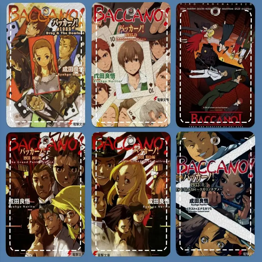 

Держатель для карт Anime B-Baccano, подходит для кредитных карт, проездных билетов, прямоугольный брелок из мягкой кожи, защитный чехол для ключей